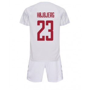 Dania Pierre-Emile Hojbjerg #23 Koszulka Wyjazdowych Dziecięca MŚ 2022 Krótki Rękaw (+ Krótkie spodenki)